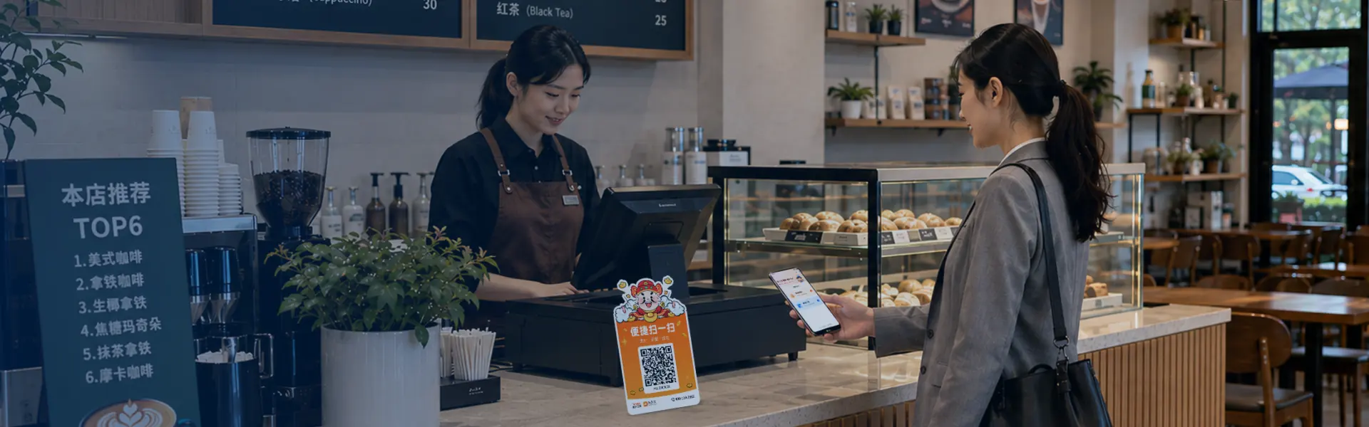 门店使用移动支付完成收款